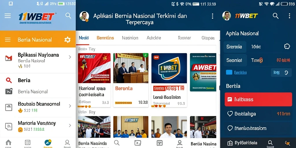 Tampilan antarmuka aplikasi 11WBET yang informatif dan mudah diakses.