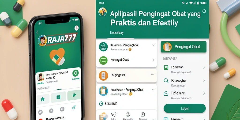 Tampilan antarmuka yang user-friendly untuk pengingat obat.