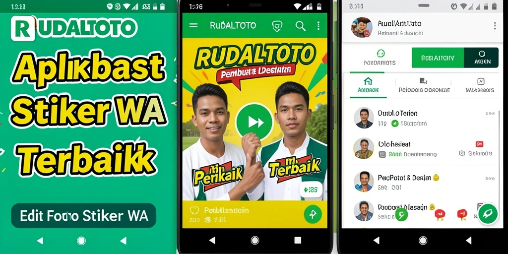 Antarmuka pengguna RUDALTOTO dengan fitur stiker yang menarik.